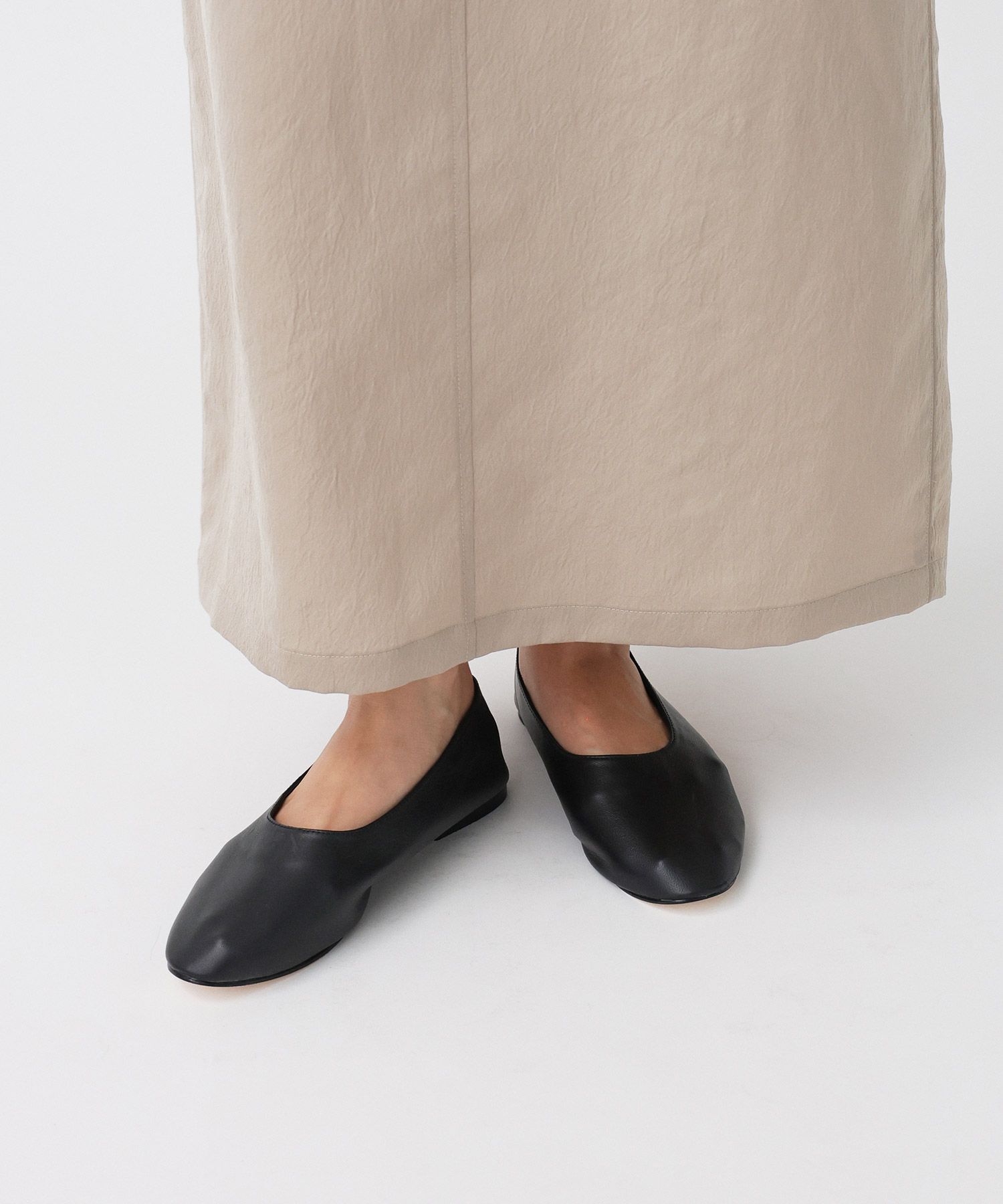 BABYLONE「フラットレザーシューズ」|パンプス|