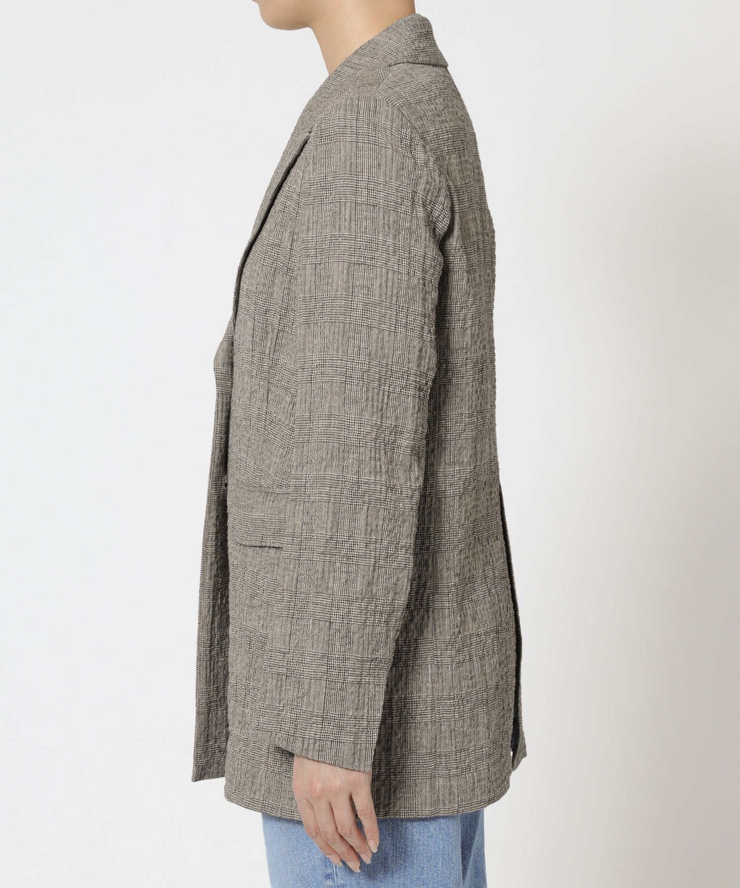 BABYLONE「クレープリネンジャケット」|テーラードジャケット|