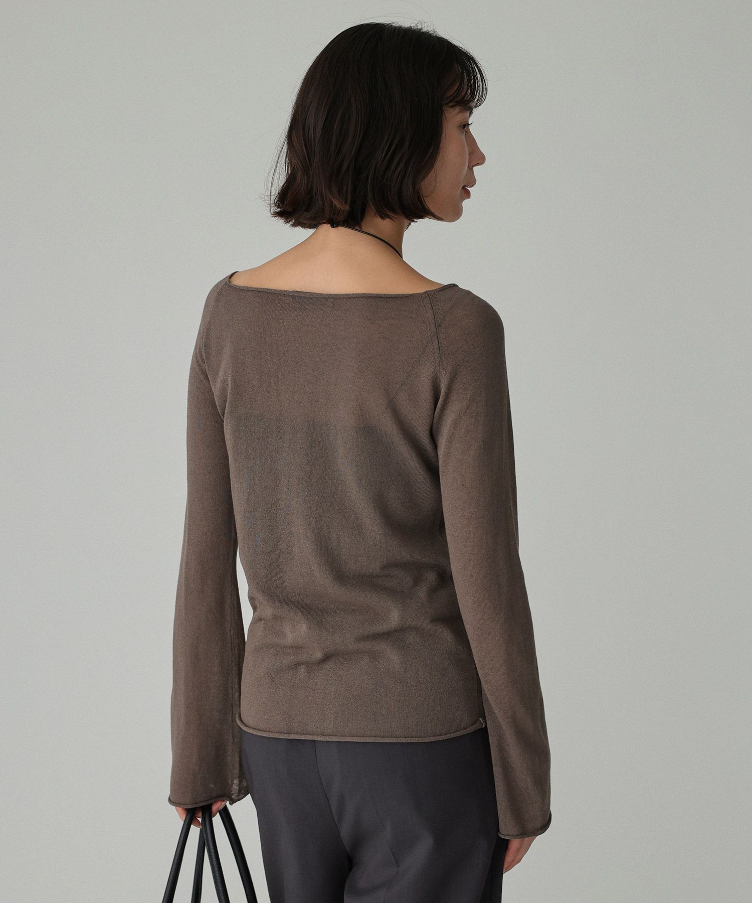 BABYLONE「ボートネックハイゲージプルオーバー」|ニット・セーター|