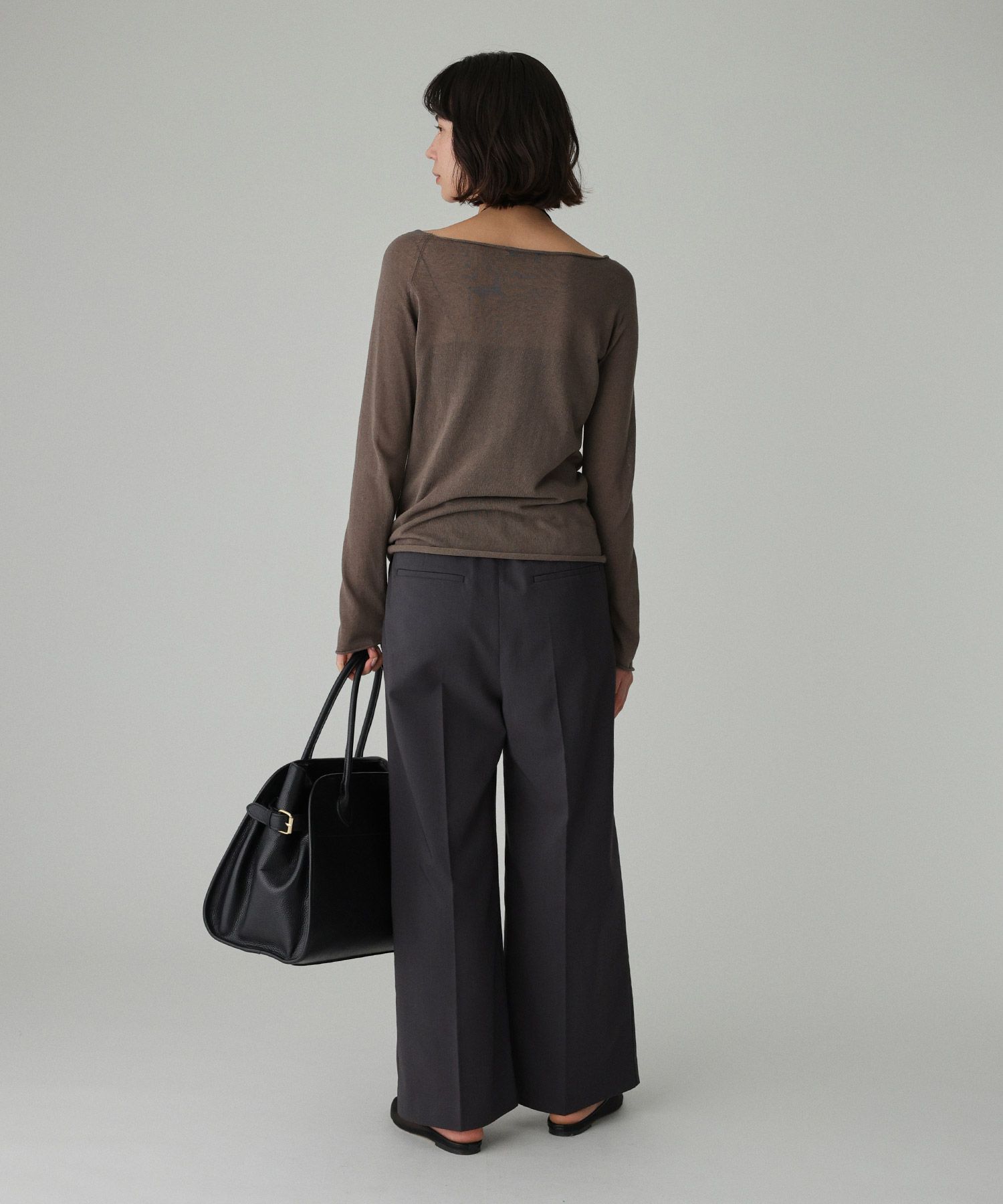 BABYLONE「ボートネックハイゲージプルオーバー」|ニット・セーター|