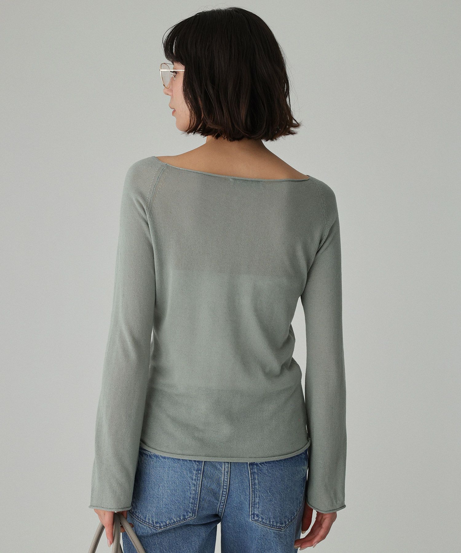 BABYLONE「ボートネックハイゲージプルオーバー」|ニット・セーター|