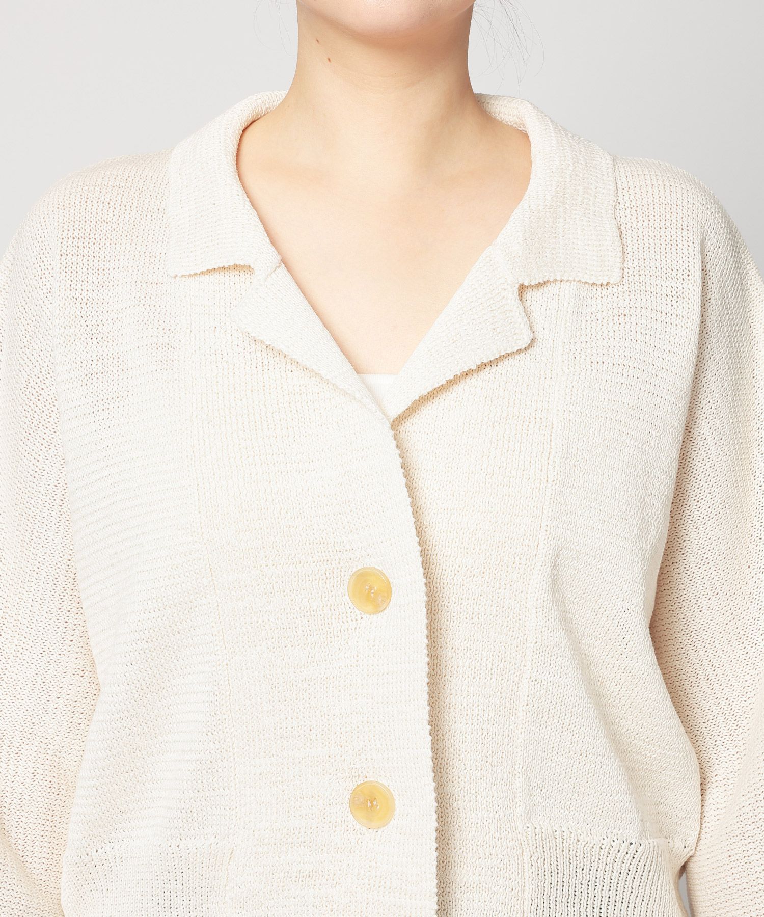 BABYLONE「ニュアンスニットジャケット」|ニット・セーター|