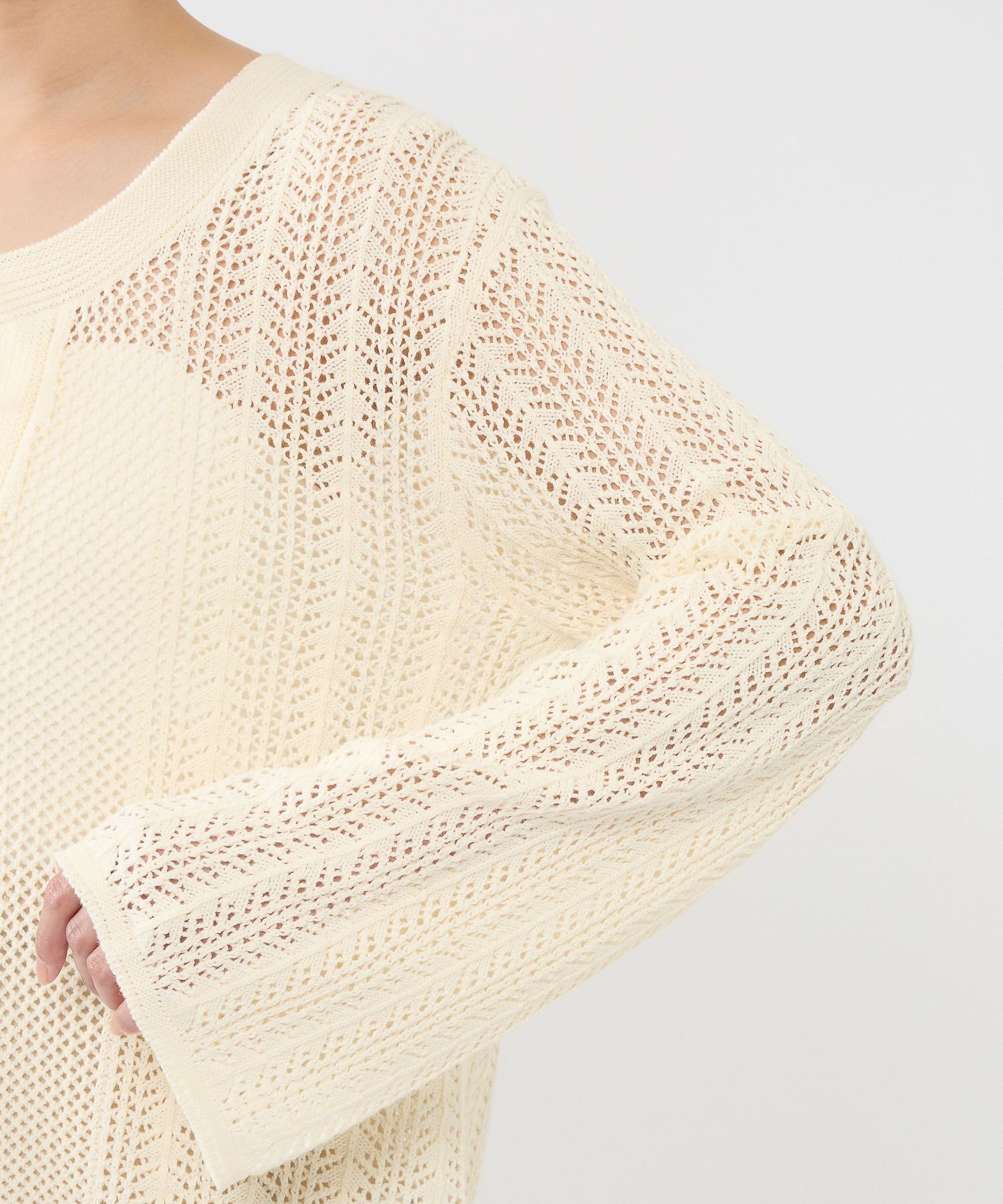 BABYLONE「レーシーニットプルオーバー」|ニット・セーター|