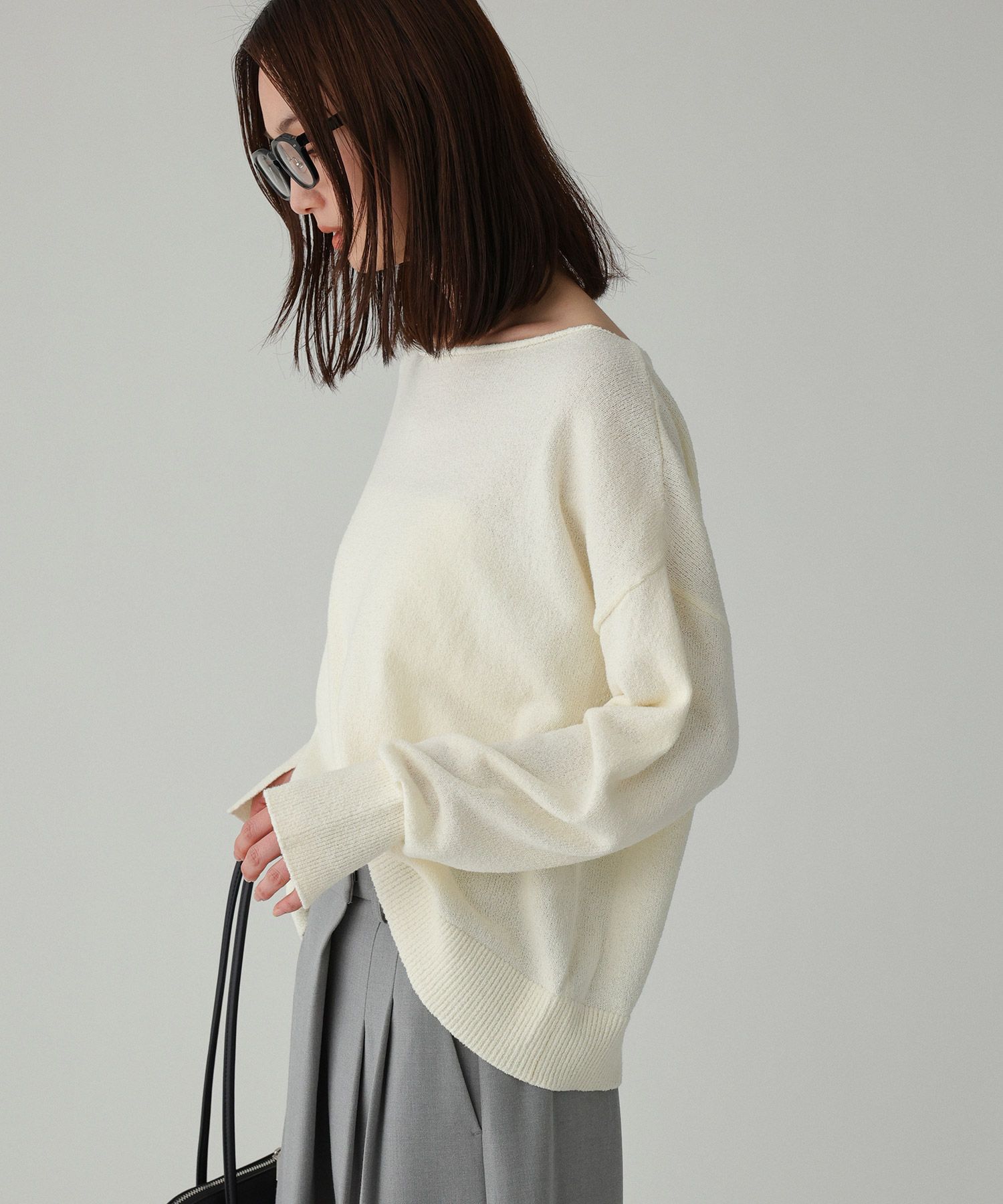 BABYLONE「ブークレボートネックプルオーバー」|ニット・セーター|