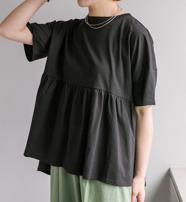  「《リバイバル》【WEB限定/Du noir】バックリボンペプラムTシャツ」|Tシャツ・カットソー|