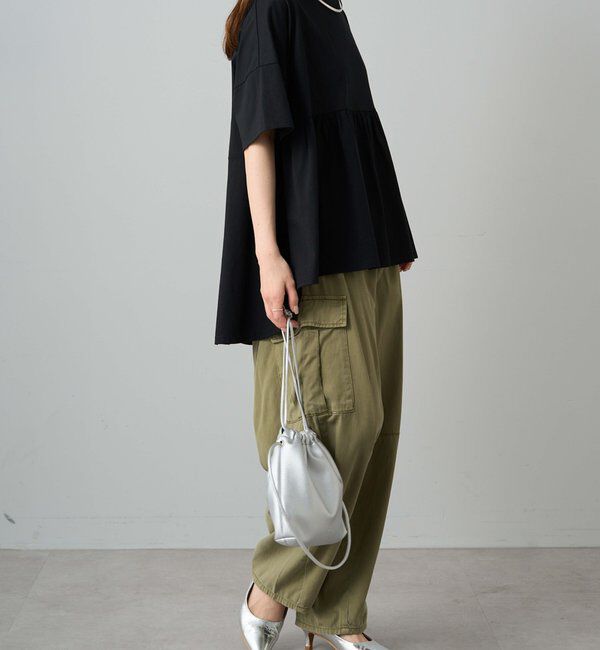  「《リバイバル》【WEB限定/Du noir】バックリボンペプラムTシャツ」|Tシャツ・カットソー|