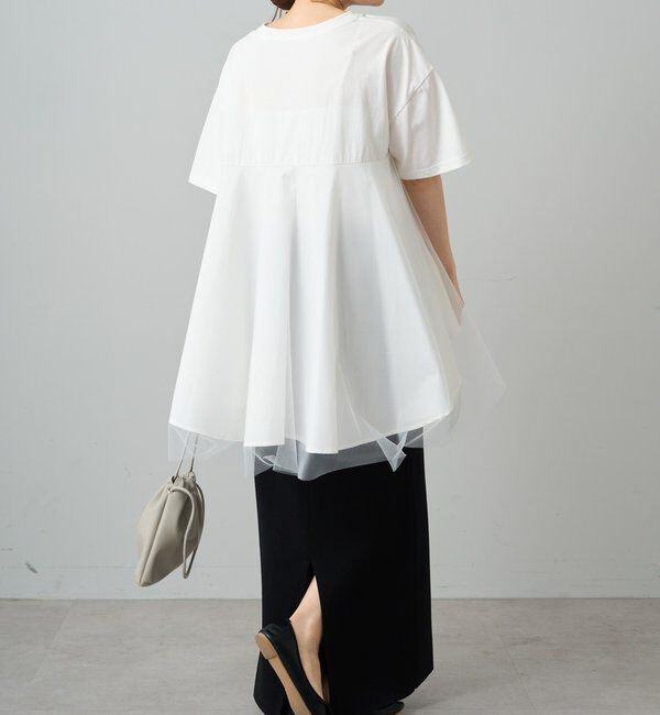  「《リバイバル》【WEB限定/Du noir】チュールドッキングTシャツ」|Tシャツ・カットソー|