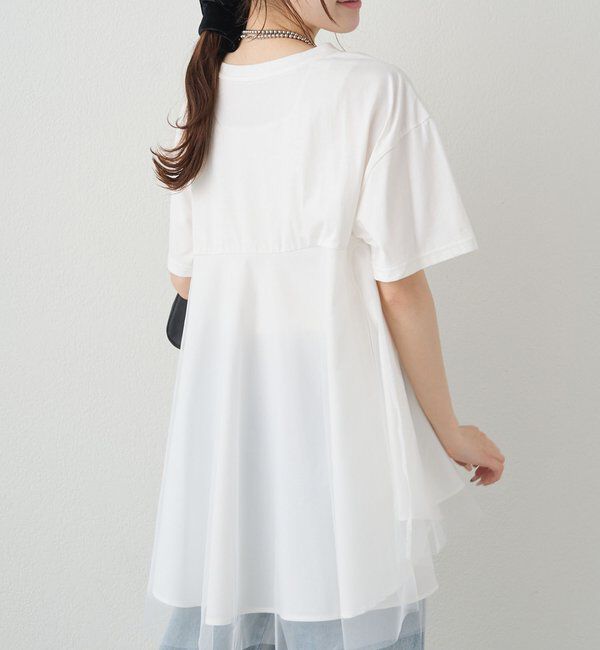  「《リバイバル》【WEB限定/Du noir】チュールドッキングTシャツ」|Tシャツ・カットソー|