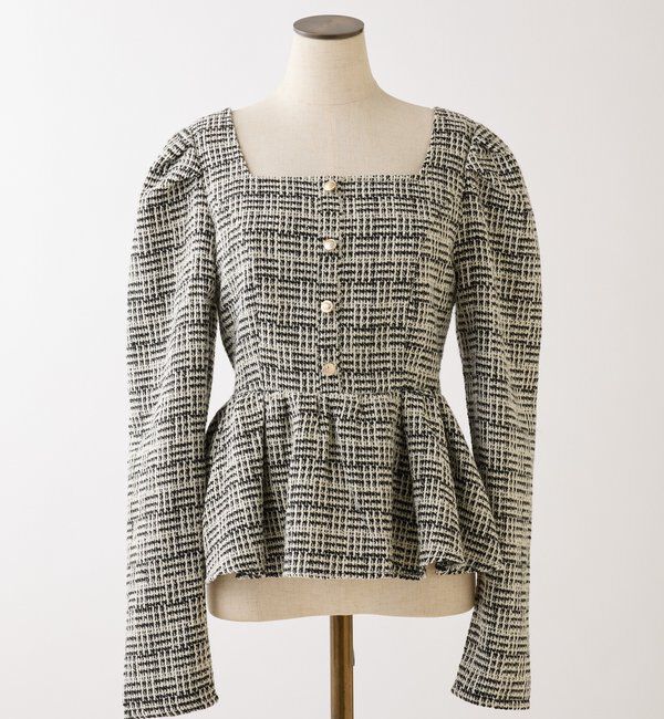  「バッグレースペプラムトップス」|シャツ・ブラウス|