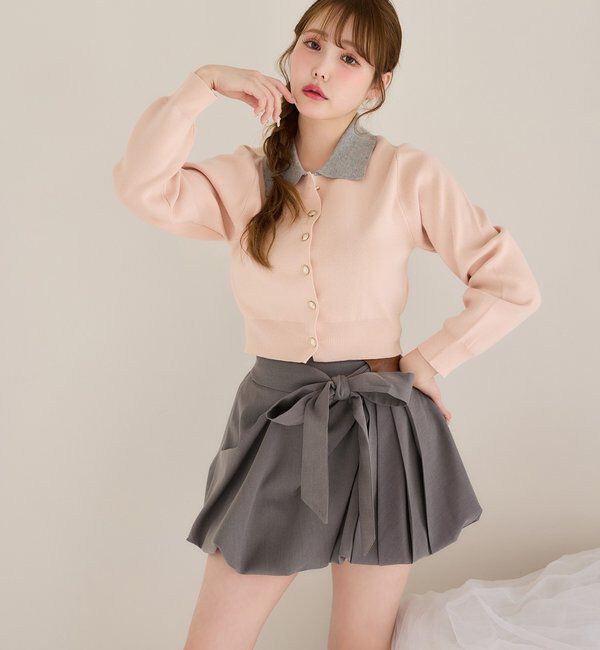  「【サイズ展開あり】バルーンミニスカート／パッチつき」|スカート|