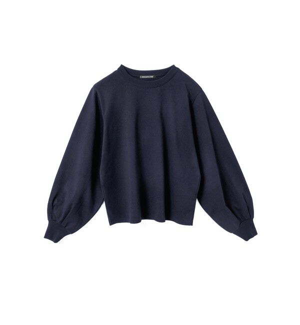 mizuiro ind「mizuiro ind パフスリーブロングT」|Tシャツ・カットソー|ネイビー