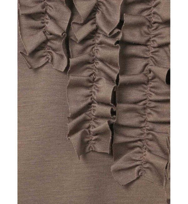 mizuiro ind「mizuiro ind フロントフリルプルオーバー」|Tシャツ・カットソー|