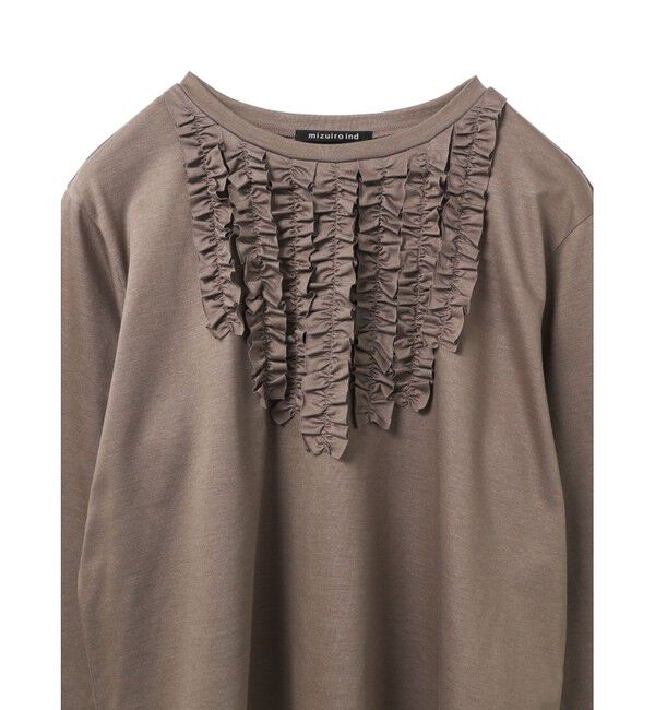 mizuiro ind「mizuiro ind フロントフリルプルオーバー」|Tシャツ・カットソー|