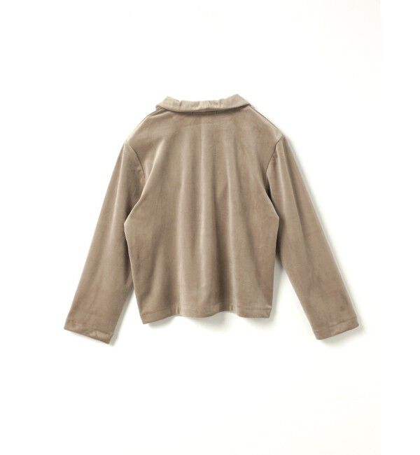 mizuiro ind「mizuiro ind ベロアラウンドカラーシャツ」|シャツ・ブラウス|