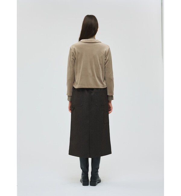 mizuiro ind「mizuiro ind ベロアラウンドカラーシャツ」|シャツ・ブラウス|