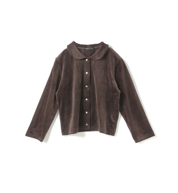 mizuiro ind「mizuiro ind ベロアラウンドカラーシャツ」|シャツ・ブラウス|ブラウン