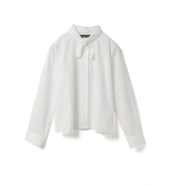 mizuiro ind「mizuiro ind リボンタイシャツ」|シャツ・ブラウス|オフホワイト