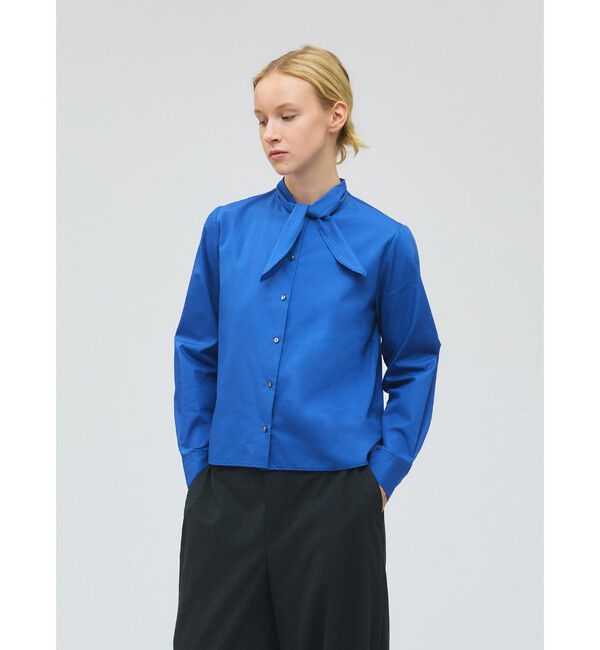 mizuiro ind「mizuiro ind リボンタイシャツ」|シャツ・ブラウス|