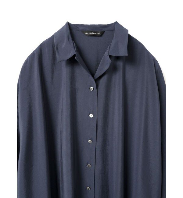 mizuiro ind「mizuiro ind ワイドチュニックシャツ」|シャツ・ブラウス|