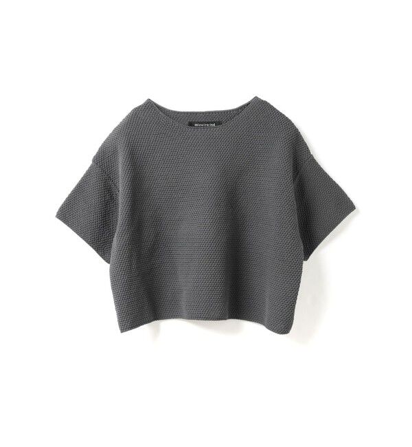 mizuiro ind「mizuiro ind ショートワイドプルオーバー」|ニット・セーター|ダークグレー