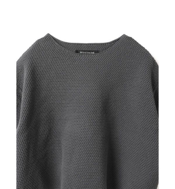 mizuiro ind「mizuiro ind ショートワイドプルオーバー」|ニット・セーター|