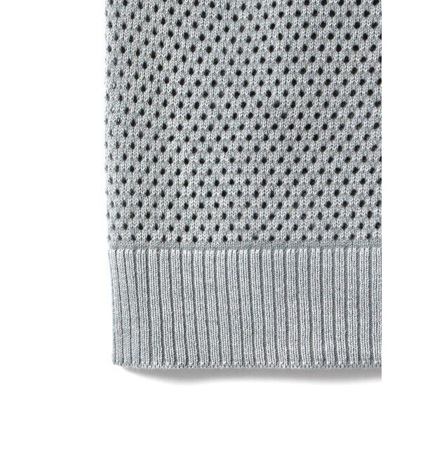 mizuiro ind「mizuiro ind ストーンウォッシュメッシュクルーネックカーディガン」|カーディガン|