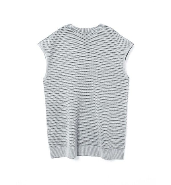 mizuiro ind「mizuiro ind ストーンウォッシュメッシュロングベスト」|ベスト・ジレ|