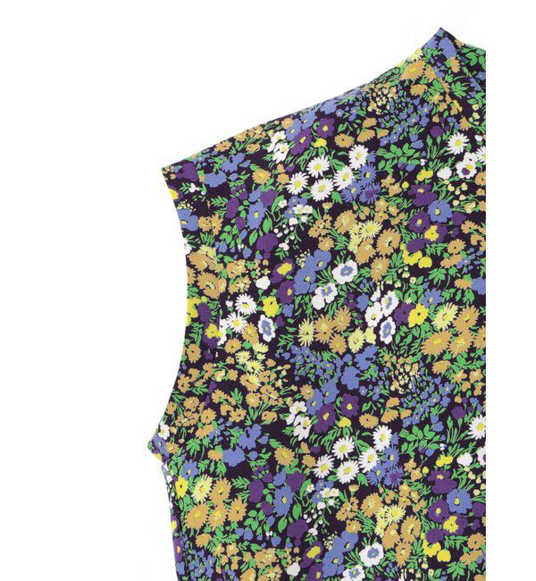 mizuiro ind「mizuiro ind フラワープリントフレンチスリーブプルオーバー」|Tシャツ・カットソー|