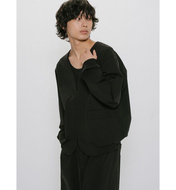 MIDIUMISOLID「MIDIUMISOLID Men&rsquo;s 圧縮ZIPカーディガン」|カーディガン|