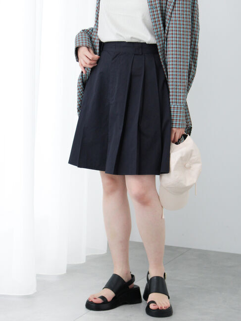 Te chichi TERRASSE「チノキュロットプリーツショートパンツ」|その他|ネイビー