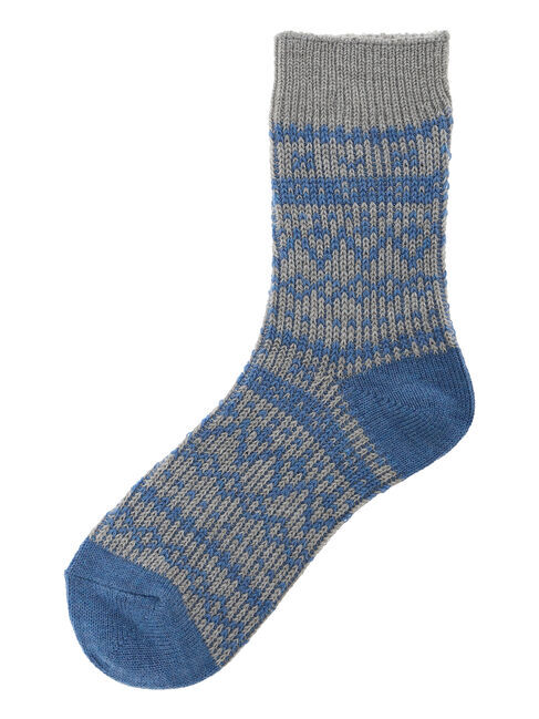 Samansa Mos2「ジャガードソックス」|ソックス|グレー