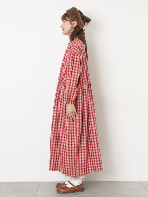 Samansa Mos2「【保温加工】バンドカラーワンピース ≪S/Mサイズ≫」|ワンピース|