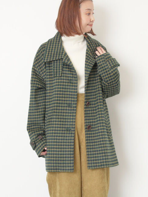 Samansa Mos2「シャギーチェックコート」|その他|