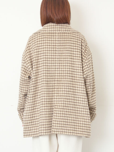 Samansa Mos2「シャギーチェックコート」|その他|