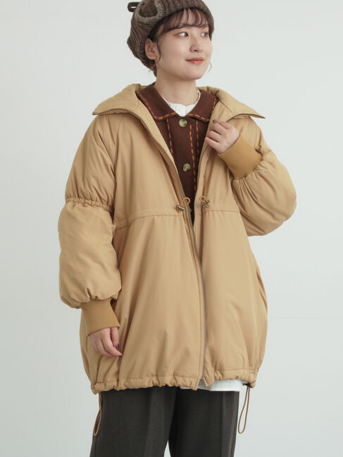 Samansa Mos2「【リバーシブル】キャンディースリーブ中綿コート」|ブルゾン・スタジャン|