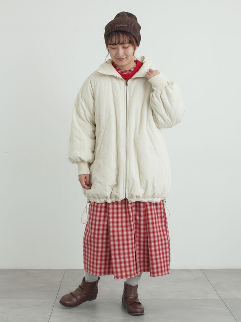 Samansa Mos2「【リバーシブル】キャンディースリーブ中綿コート」|ブルゾン・スタジャン|