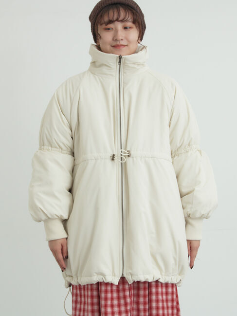 Samansa Mos2「【リバーシブル】キャンディースリーブ中綿コート」|ブルゾン・スタジャン|