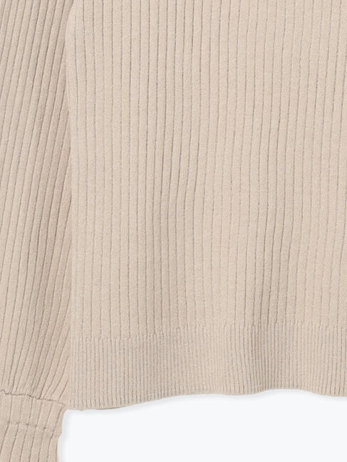 Samansa Mos2「袖口配色スカラップタートルニット」|ニット・セーター|