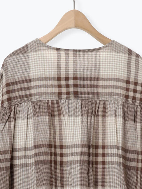 Samansa Mos2「【Cross&times;Linen】ギャザーワンピース」|ワンピース|