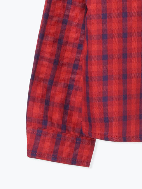 Samansa Mos2 Lagom「チェックバンドカラーシャツ」|シャツ・ブラウス|