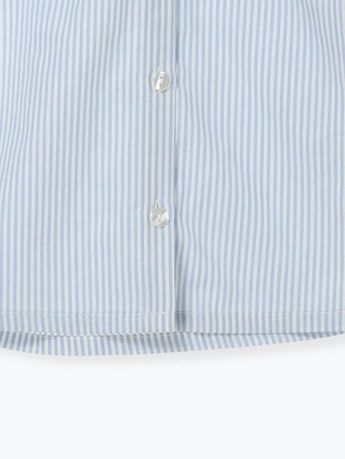 Samansa Mos2 Lagom「☆ストライプ柄ビッグカラーブラウス(セットアップ可)」|シャツ・ブラウス|