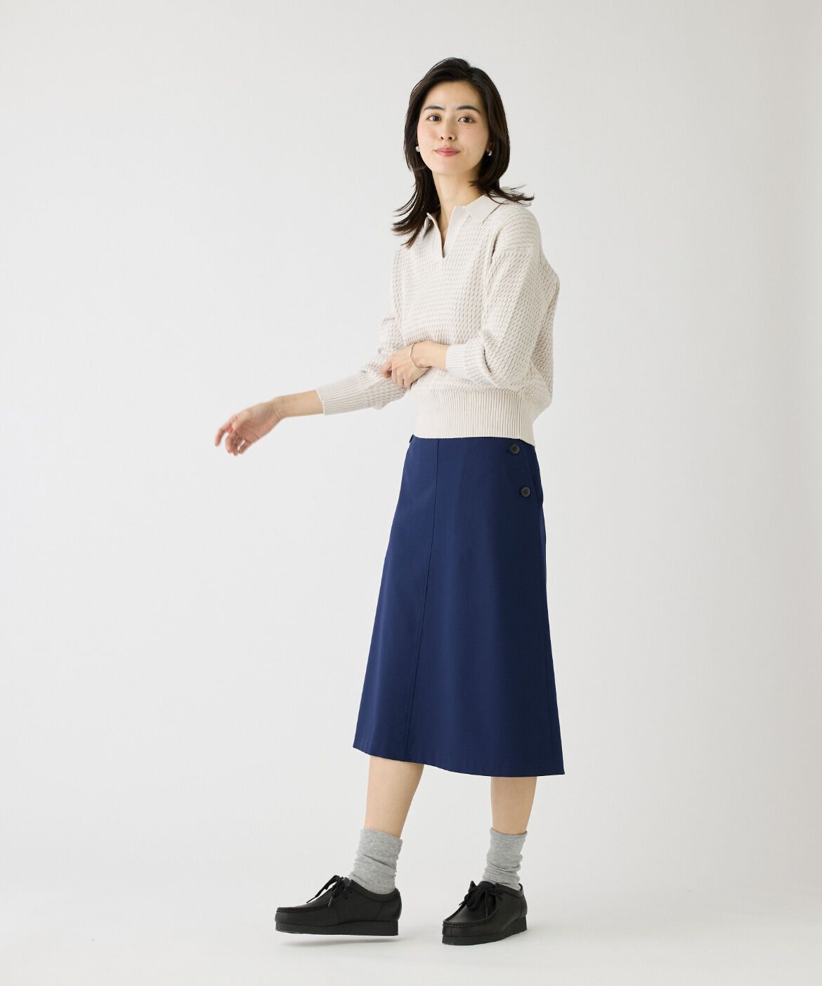 DAY by DAY it&rsquo;s international「スキッパーケーブル衿ニットプルオーバー」|ニット・セーター|