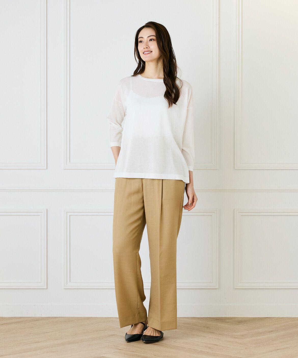 INED「オーバーサイズボートネックニット」|ニット・セーター|