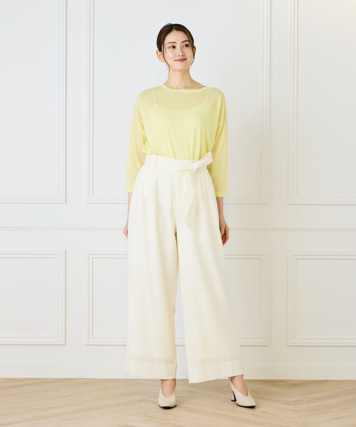 INED「オーバーサイズボートネックニット」|ニット・セーター|