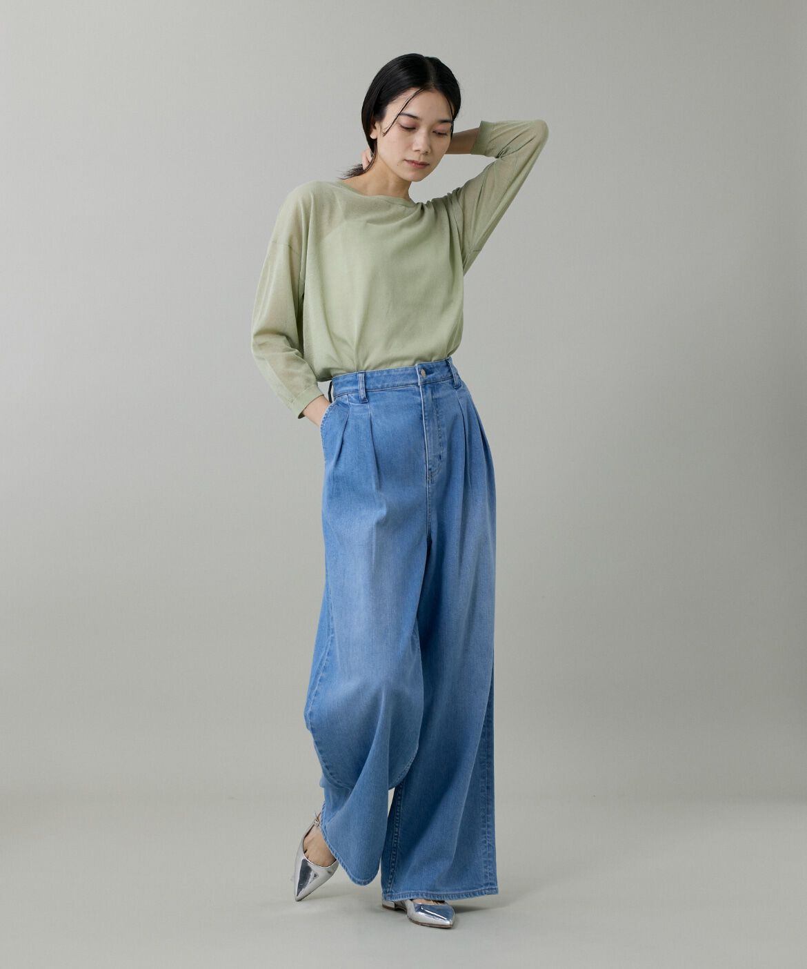 INED「オーバーサイズボートネックニット」|ニット・セーター|