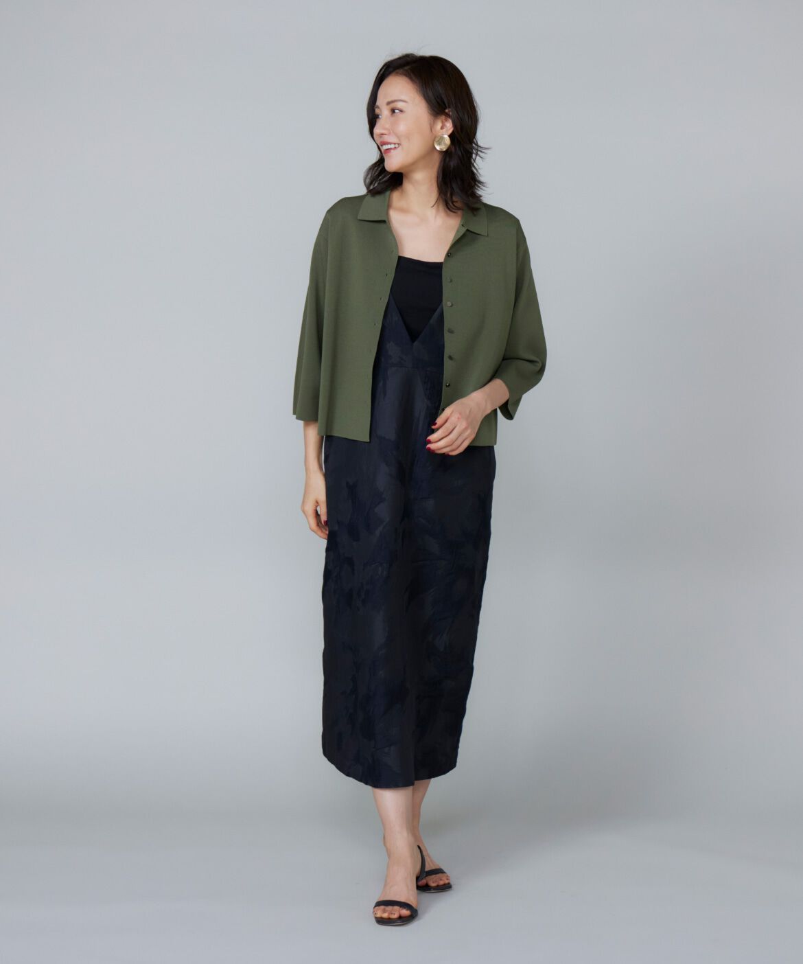 Le Souk「《大きいサイズ》ジャカードジャンパードレス」|ワンピース|