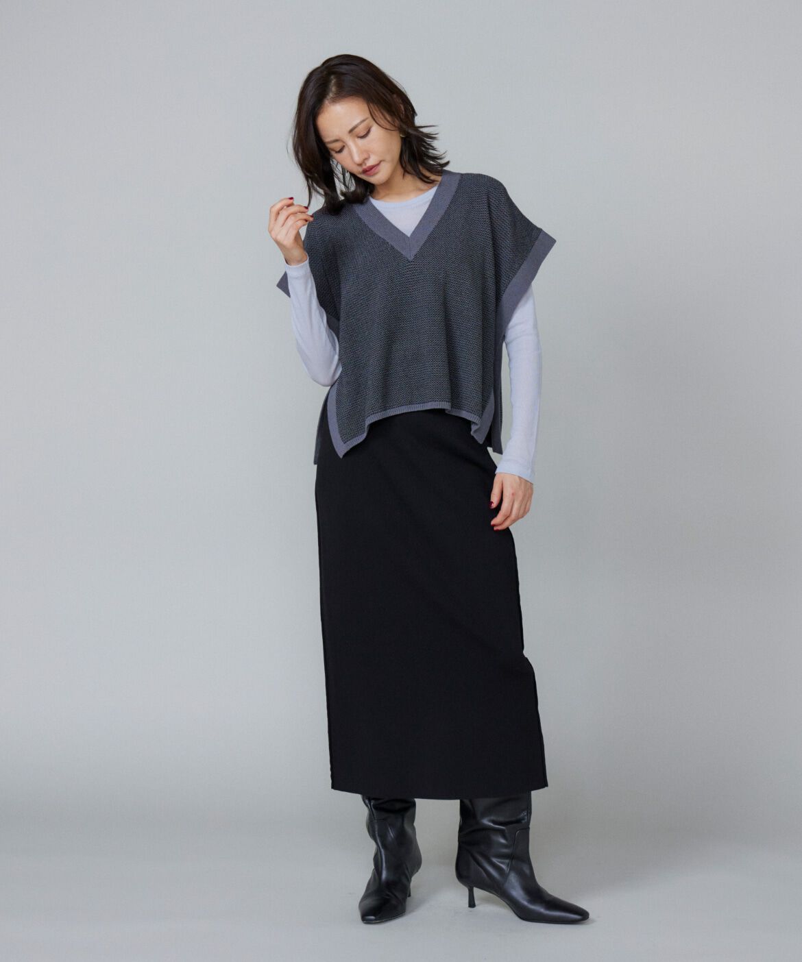 Le Souk「《大きいサイズ》ニットベスト」|ニット・セーター|