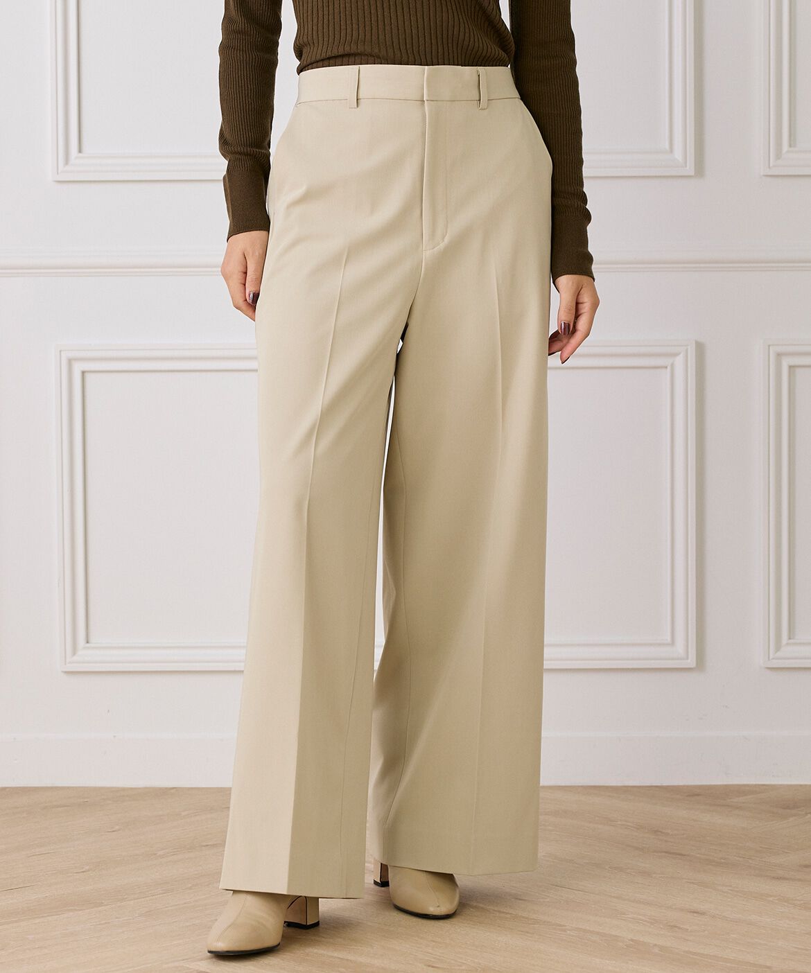 INED「《大きいサイズ》セミワイドパンツ」|その他|