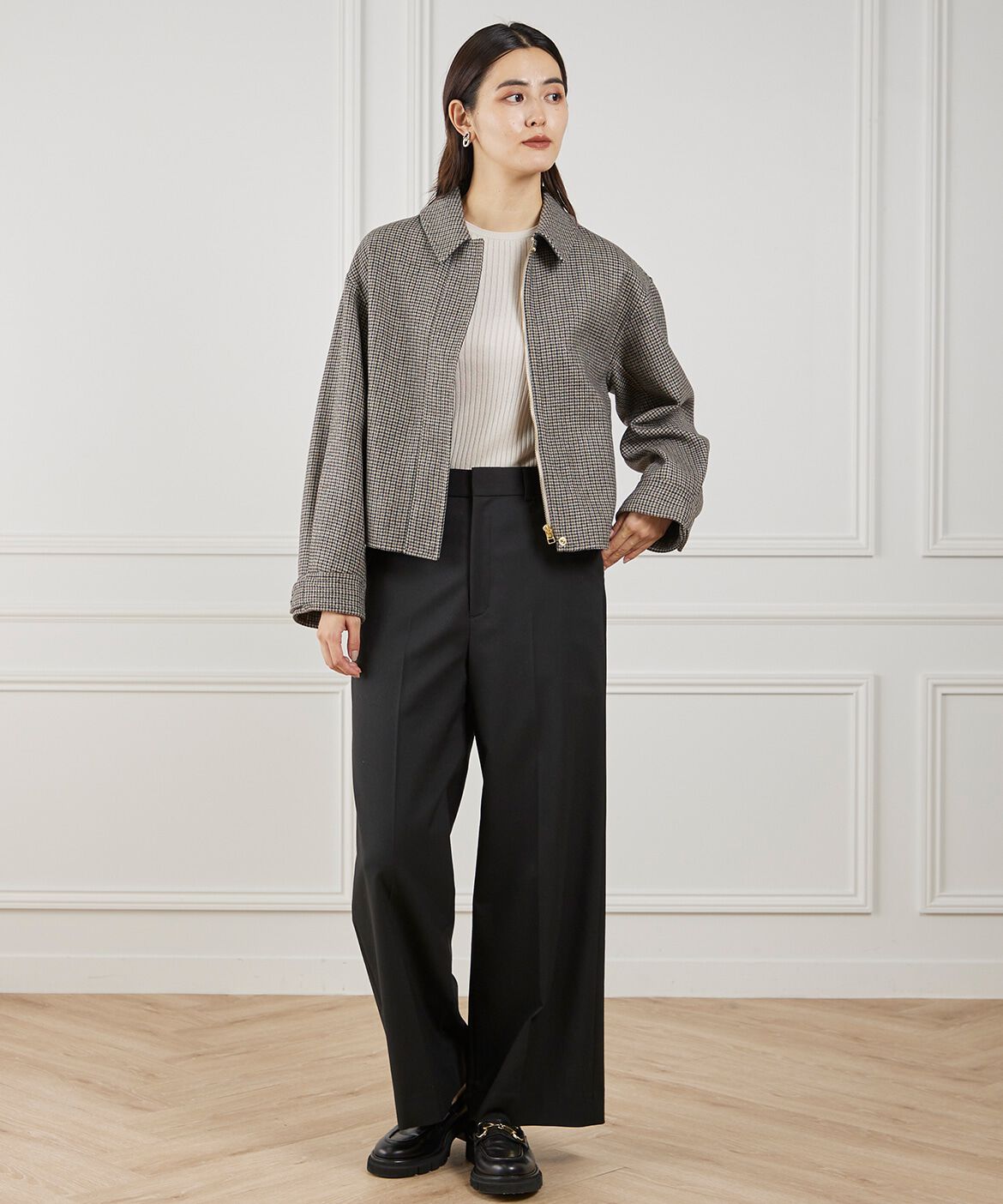 INED「《大きいサイズ》ダブルフェイスブルゾン」|その他|