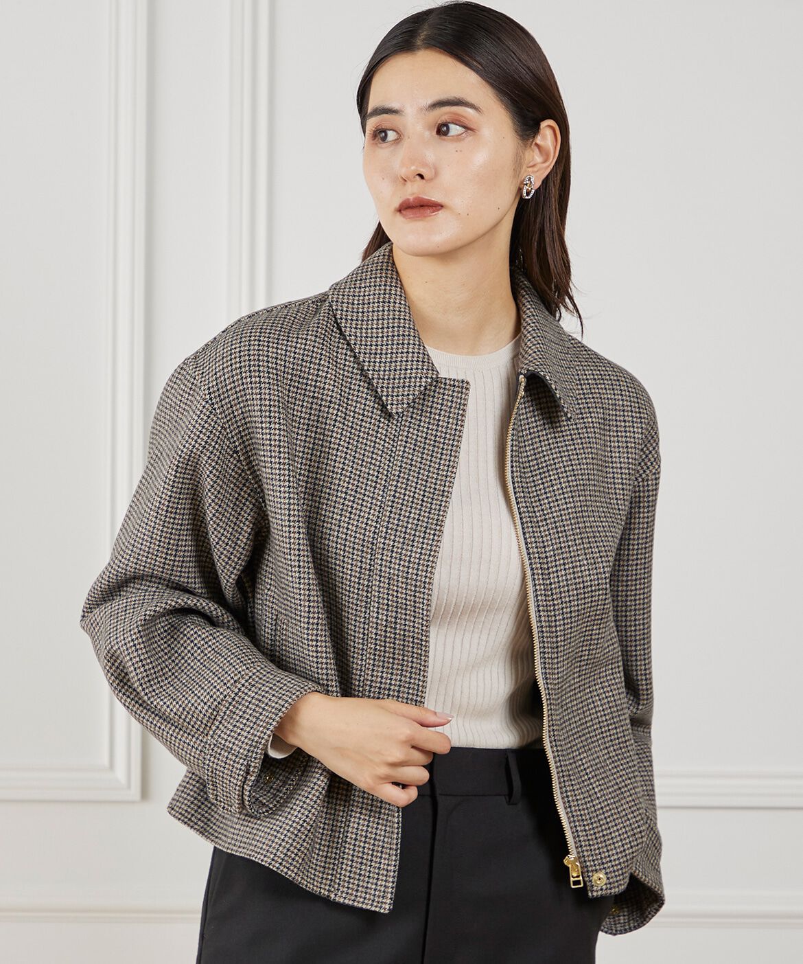 INED「《大きいサイズ》ダブルフェイスブルゾン」|その他|